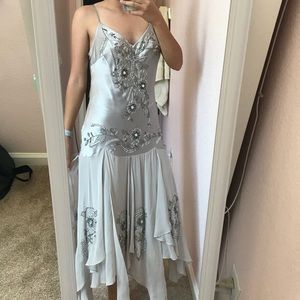 Silver formal dress